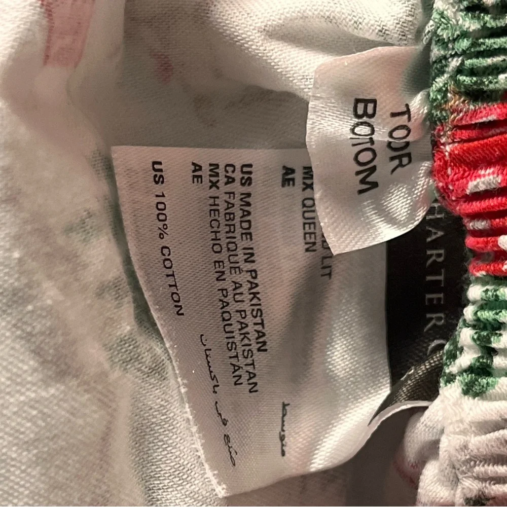 Charter club holiday winter village 100% cotton sheet set full size